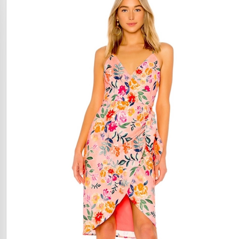 Lovers + Friends Midi Orchid Dress Sunset